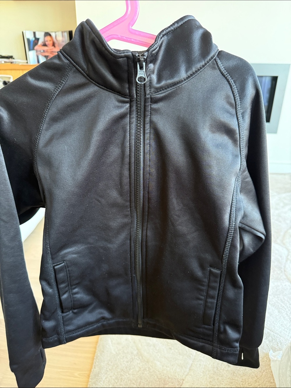 Black Full-Zip Athletic Jacket